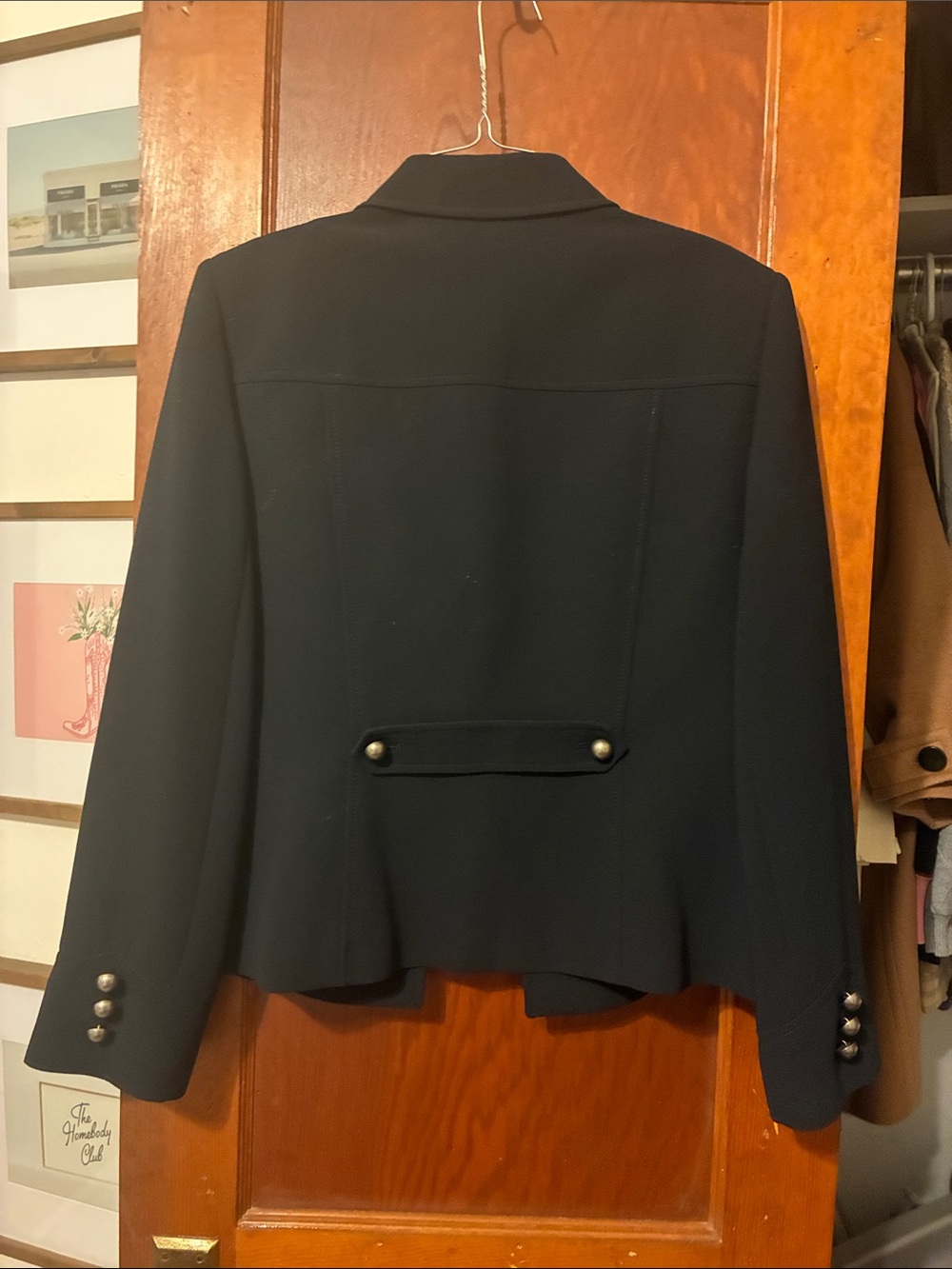 Tahari Black Military-Inspired Button Blazer - Picture 5 of 5